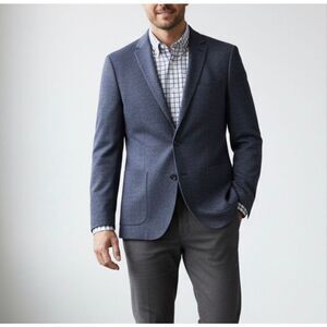 TOPMAN BLUE SKINNY SINGLE BREASTED BLAZER SIZE 36